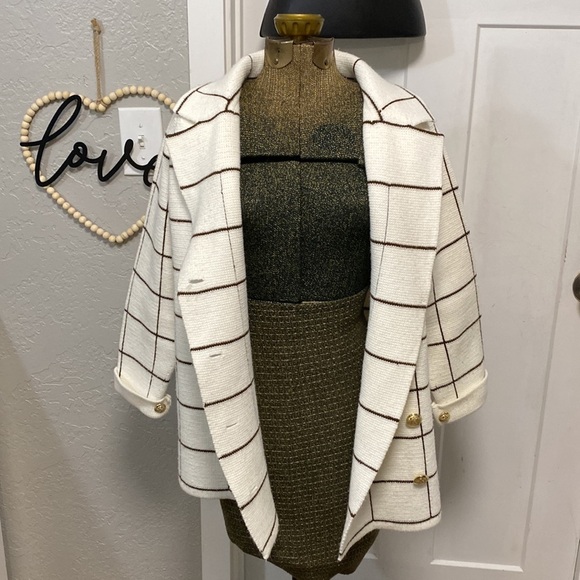 LILLY OF CALIFORNIA VINTAGE CREAM SWEATER JACKET  LARGE - Picture 10 of 16